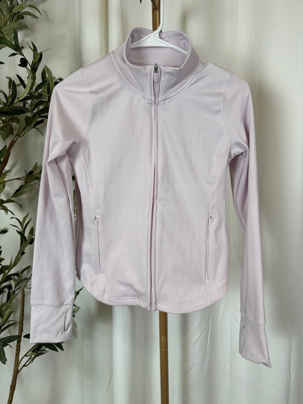 abercrombie kids Light Pink Full-Zip Jacket Zipper Pockets Sz 13/14 (K1)